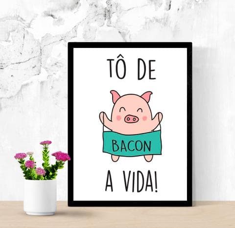 Plaquinhas Decorativas c/ Moldura Clean